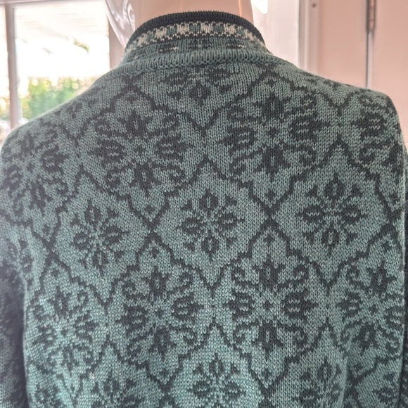 Appleseed’s Green Nordic Inspired Soft Zip Front Cardigan Size Medium - Picture 7 of 13